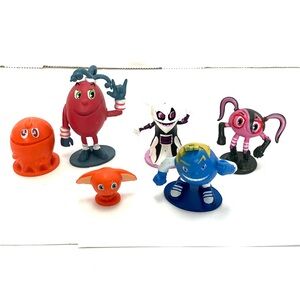 PAC-Man And The Ghostly Adventures Mini Figures Lot(6) Bandai Minor Wear